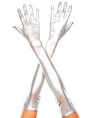 Длинные блестящие серебристые перчатки SC188 (601188) - оригинальная одежда, 2