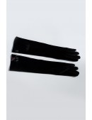 Вечерние бархатные перчатки (34 см) (601194) - foto