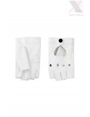 White Faux Leather Fingerless Gloves X208 (601208) - цена, 4