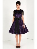 Винтажное платье с широкой юбкой, шалью и поясом (105464) - цена, 4