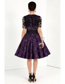 Винтажное платье с широкой юбкой, шалью и поясом (105464) - оригинальная одежда, 2