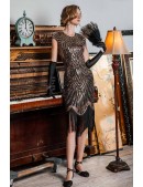 Нарядное платье с бахромой в стиле 20-х X5525 (105525) - цена, 4
