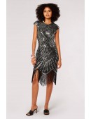Flapper Party 20's Silver Sequin Dress X5526 (105526) - цена, 4