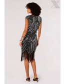 Вечернее серебристое платье в стиле 20-х X5526 (105526) - оригинальная одежда, 2