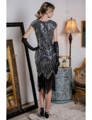 Вечернее серебристое платье в стиле 20-х X5526 (105526) - цена, 4