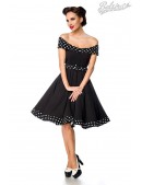 Платье Ретро с открытыми плечами и поясом (105546) - foto