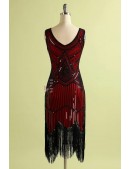 Блестящее красное платье Гэтсби U5578 (105578) - оригинальная одежда, 2