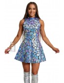 Зеркальное платье клеш Tessa X5601 (105601) - оригинальная одежда, 2