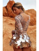 Зеркальное платье Selina телесного цвета (129247) - оригинальная одежда, 2