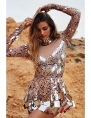 Зеркальное платье Selina телесного цвета (129247) - 3, 8