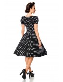 Винтажное платье в горошек с коротким рукавом (105563) - цена, 4