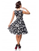 Летнее хлопковое платье с цветочным узором и поясом B534 (105534) - оригинальная одежда, 2