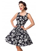 Летнее хлопковое платье с цветочным узором и поясом B534 (105534) - материал, 6