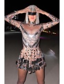 Зеркальное платье Selina телесного цвета (1292472) - оригинальная одежда, 2