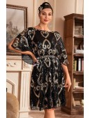 Блестящее платье с пайетками в стиле 20-х X590 (105590) - 4, 10