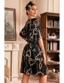 Блестящее платье с пайетками в стиле 20-х X590 (105590) - материал, 6