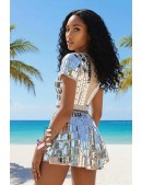 Дзеркальне футуристичне боді зі спідничкою M2502 (1292502) - цена, 4