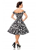 Цветочное платье с коротким пышным рукавом (105550) - материал, 6