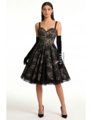 Винтажное вечернее платье с корсетом и вырезом в форме сердца (105608) - foto