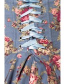 Винтажное летнее платье с корсетом и цветочным узором (105609) - материал, 6