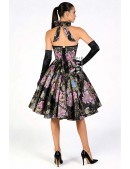 Винтажное вечернее платье из парчи с корсетом и цветочным узором (105610) - материал, 6