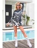 Дзеркальне боді зі спідничкою Selina Black (129234) - цена, 4