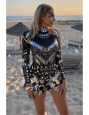 Дзеркальне боді зі спідничкою Selina Black (129234) - материал, 6