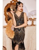 Вечернее платье в стиле Гэтсби (Black/Gold) (105531) - foto