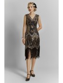 Вечернее платье в стиле Гэтсби (Black/Gold) (105531) - оригинальная одежда, 2