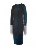 Облегающее платье миди с бахромой (105569) - цена, 4