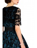 Винтажное платье с ажурной шалью и поясом (105463) - оригинальная одежда, 2