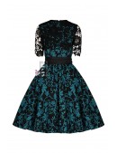 Винтажное платье с ажурной шалью и поясом (105463) - цена, 4