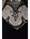 Асимметричное платье с кружевом и рукавами-крылышками (105556) - цена, 4