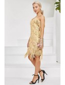 Блестящее платье с бахромой Sabrina Gold (105586) - 6, 14