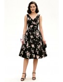 Винтажное платье на запах с цветочным узором и поясом (105599) - оригинальная одежда, 2