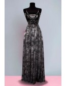 Длинное платье с портупеей и жемчугом (105218) - foto