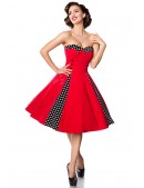 Красное ретро-платье с болеро (105257) - оригинальная одежда, 2