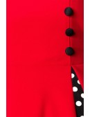 Красное ретро-платье с болеро (105257) - цена, 4