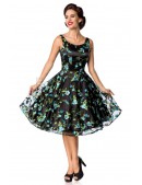 Винтажное платье с цветочным узором и вышивкой (105403) - 3, 8