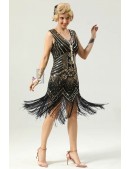 Gatsby Girl Sequin Fringe Dress (105592) - цена, 4