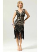 Gatsby Girl Sequin Fringe Dress (105592) - оригинальная одежда, 2