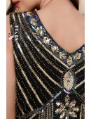 Gatsby Girl Sequin Fringe Dress (105592) - 3, 8
