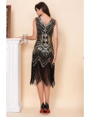 Gatsby Girl Sequin Fringe Dress (105592) - материал, 6