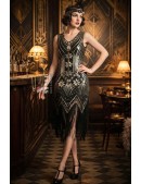 Gatsby Girl Sequin Fringe Dress (105592) - foto