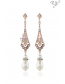 Серьги с камнями и жемчугом в стиле 20-х (709180) - foto