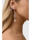 Серьги с камнями и жемчугом в стиле 20-х (709180) - оригинальная одежда, 2