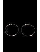Серебристые серьги-кольца (9 см) (709151) - цена, 4