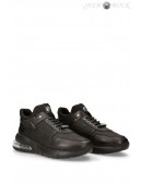 Черные мужские кроссовки из натуральной кожи (315005) - foto