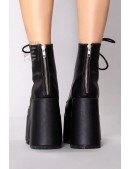 High Platform Ankle Boots with a Chunky Heel (310095) - 3, 8