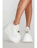 Белые кроссовки на высокой платформе Demonia (314066) - foto